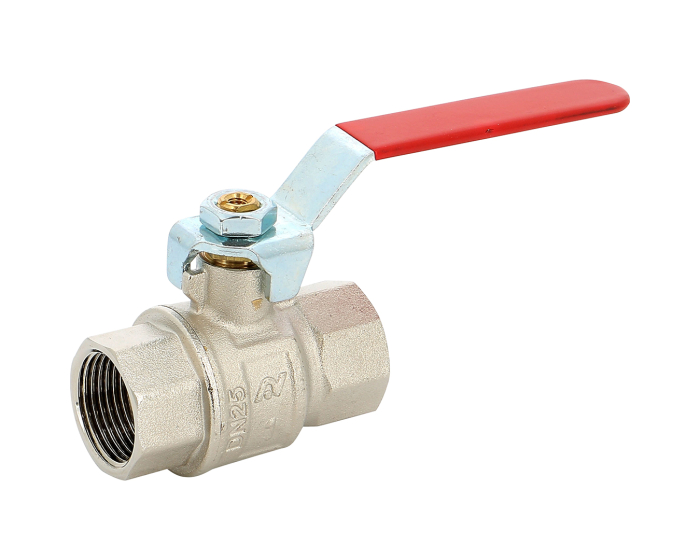 Brass ball valve 576 BSP female/female red lever 1/8''